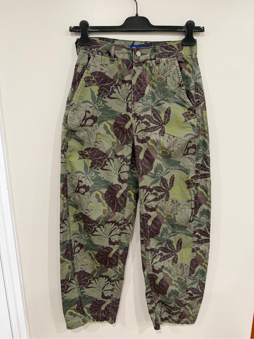 Scotch Soda Pip Allover Printed Boyfriend Chino loral Camouflage Wide-Leg Pants